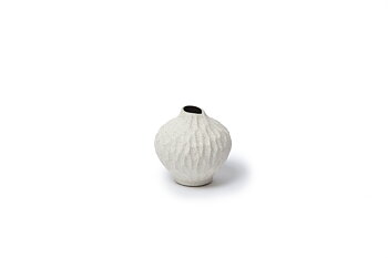 Vase LINE small SandWhite Cut