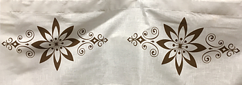 Brun Ornament Gardinkappa