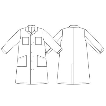 Skyddsrock/Läkarrock,  Unisex