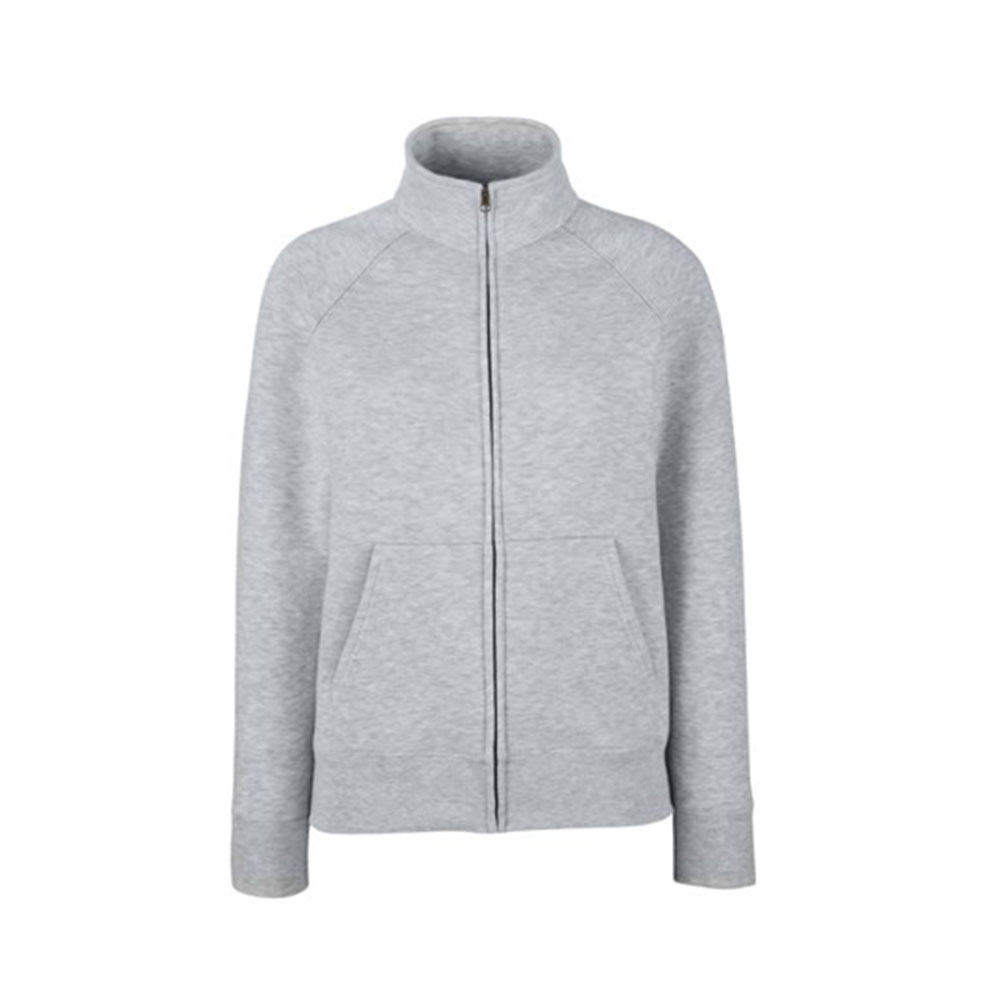 Sweatshirt zipjacka, dam - Grå 