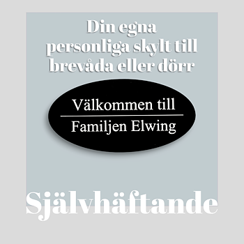 Dörrskylt med namn  Personlig Gravyr