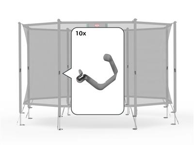 BERG Reservdel Favorit SAFETY NET COMFORT - SPRING BRACKETS (10X)