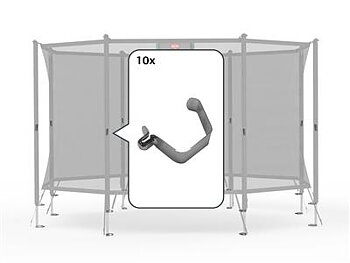 BERG Reservdel Favorit SAFETY NET COMFORT - SPRING BRACKETS (10X)