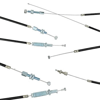 Cable set Puch Maxi, Gas/Handbrake/Footbrake/Choke, Black