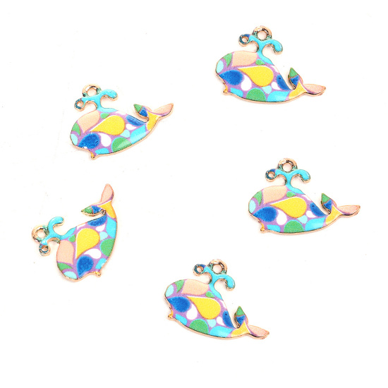 Charm -  Enameld  Wale, multi