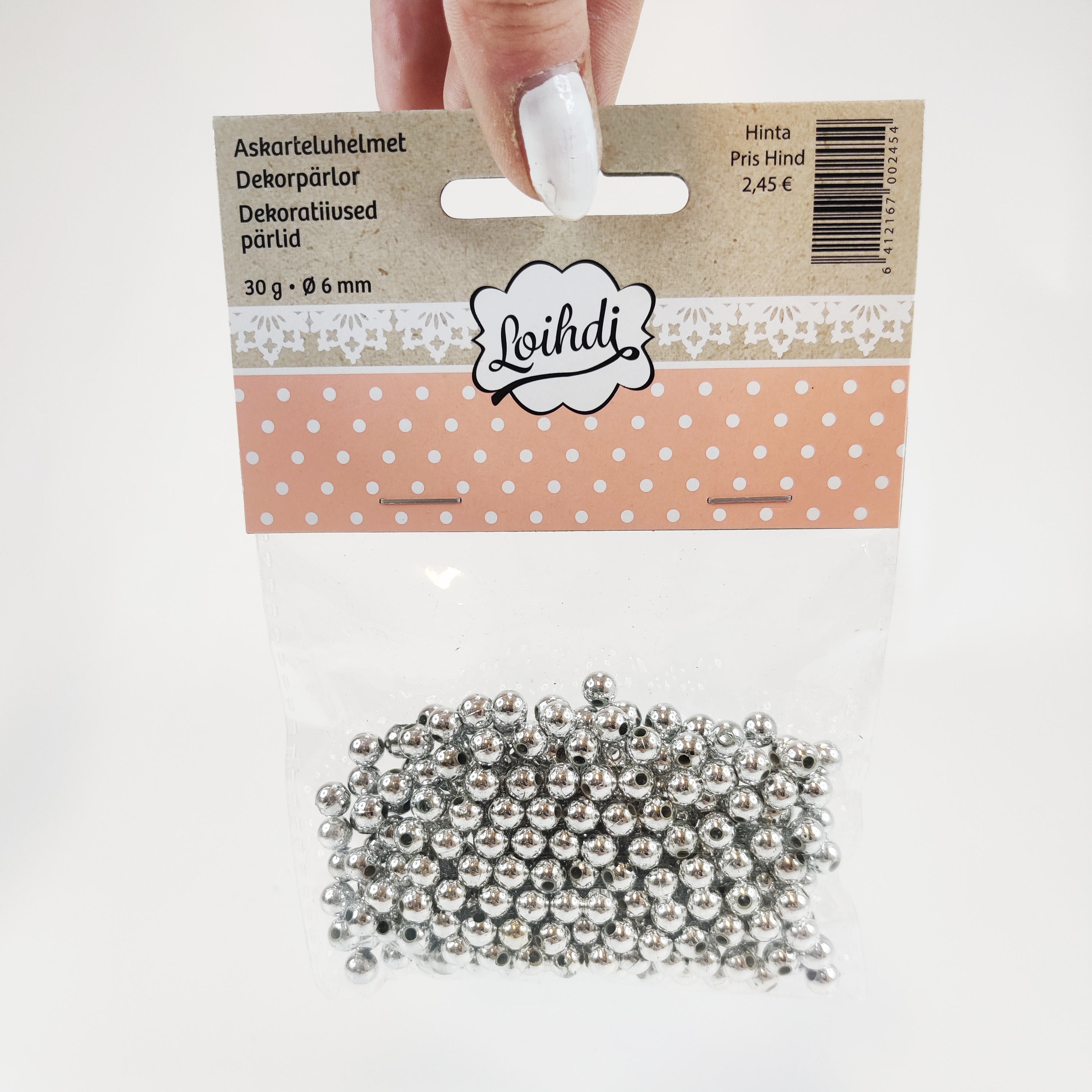 Loihdi Dekorpärlor Silver