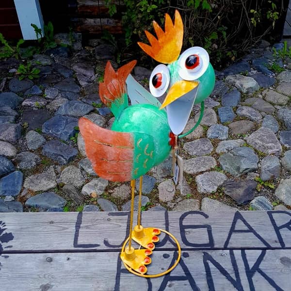 Fågel i plåt "Märta", plåtfågel,  50 cm/ - 2