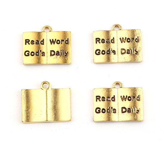 Berlock -  Bok guld "Read God´s word daily" - 2