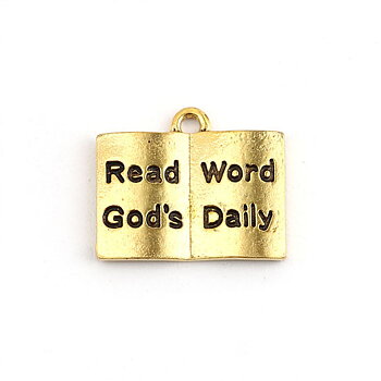 Charm ,  gold Book, "Read God´s word daily"