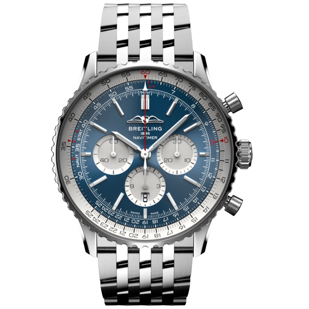 Breitling AB0137211C1A1 Breitling Navitimer B01 Chronograph 46 blå