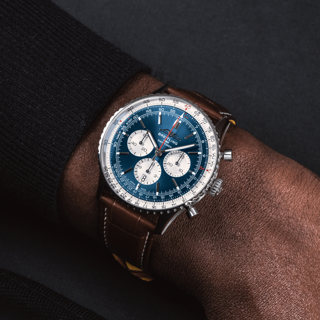 Breitling AB0137211C1P1 Breitling Navitimer B01 Chronograph 46 blå