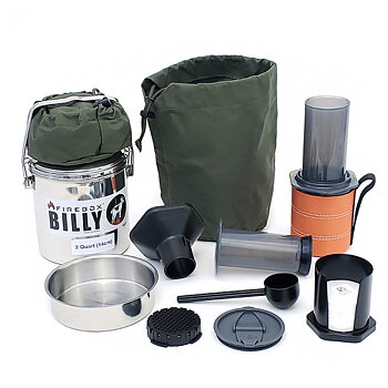 Firebox Coffee Kit Aeropress BIlly Can Bush pot 