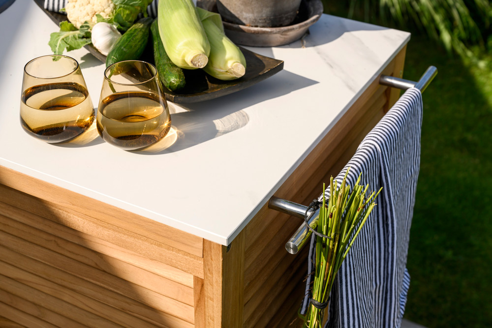 FIGALIA Outdoor Kitchen teak / concrete look - 5