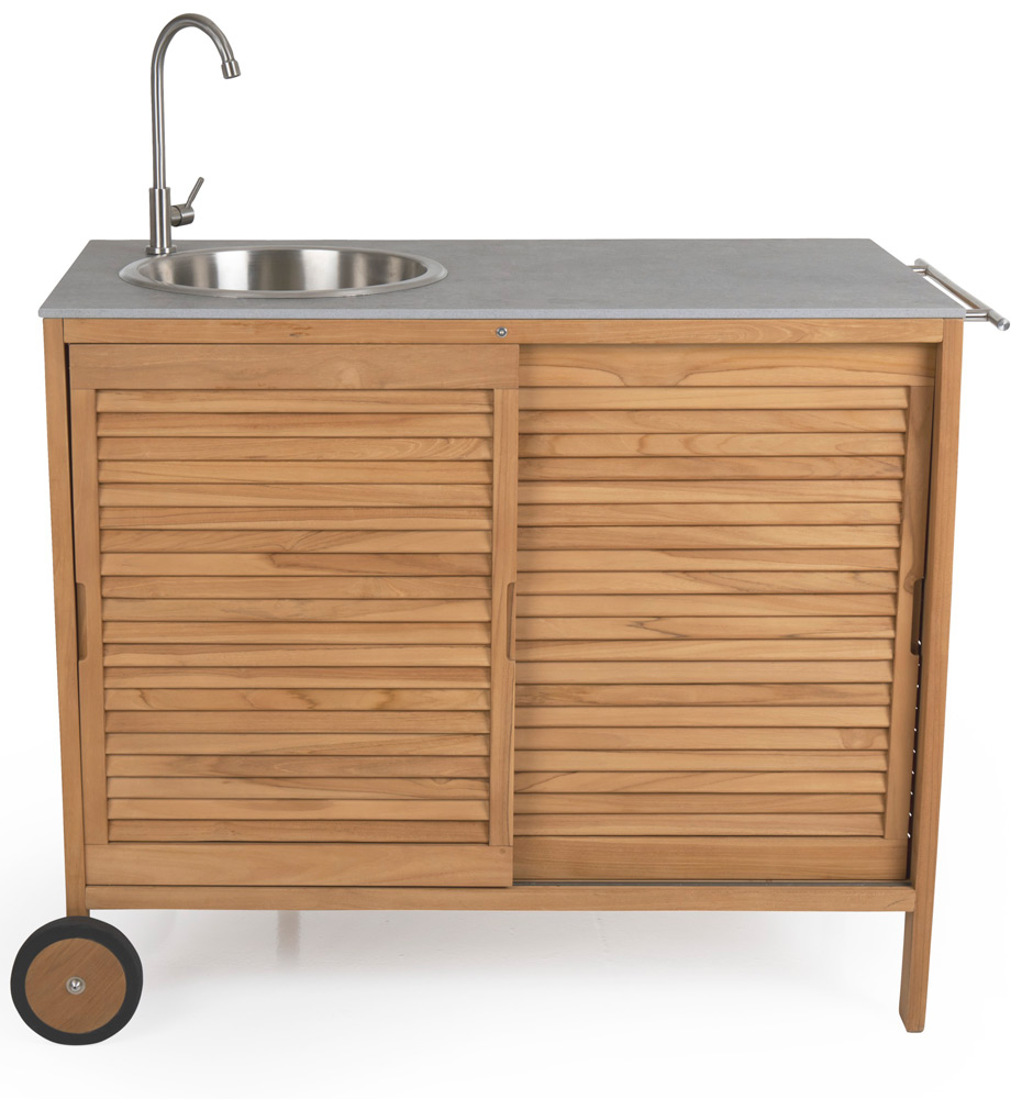 FIGALIA Outdoor Kitchen teak / concrete look