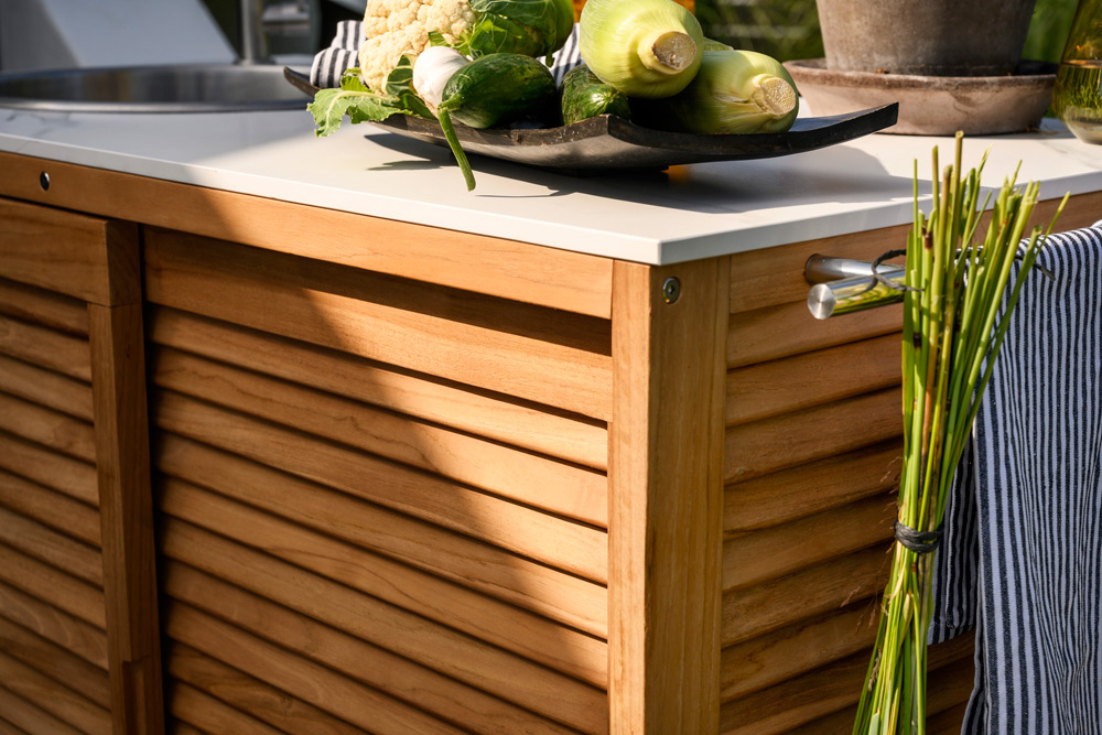 FIGALIA Outdoor Kitchen teak / concrete look - 6