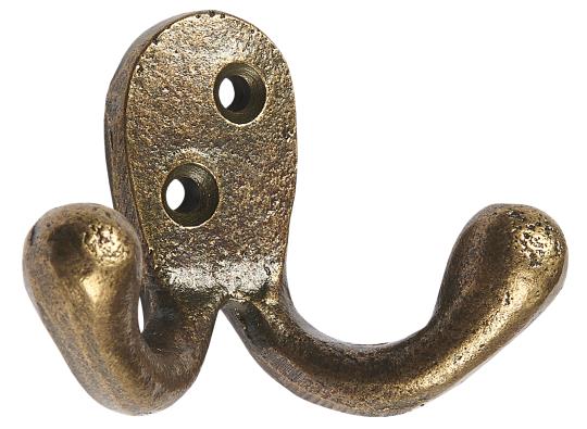 Hook double brass - Ib Laursen