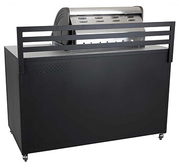 FORNAX utekök för grillinsats svart/teak