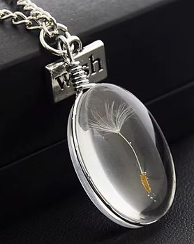 Önskar (Wish) Halsband med maskros frön - Oval