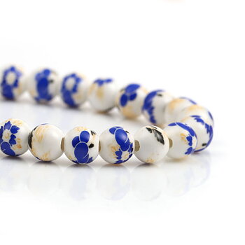 Ceramic, 8mm, Blue
