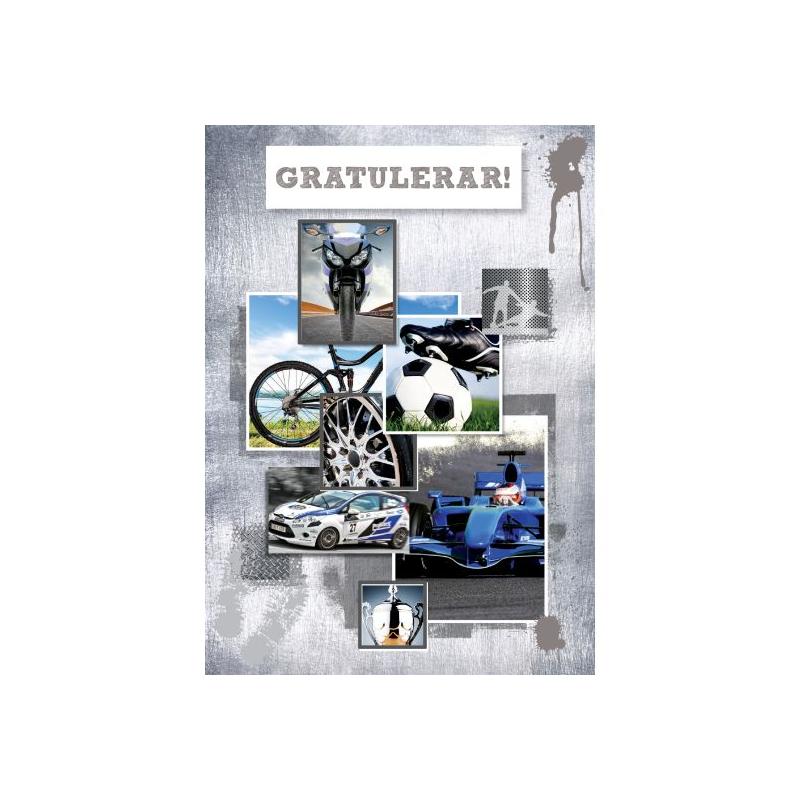 Enkelt Barnkort, Gratulerar! - Spader