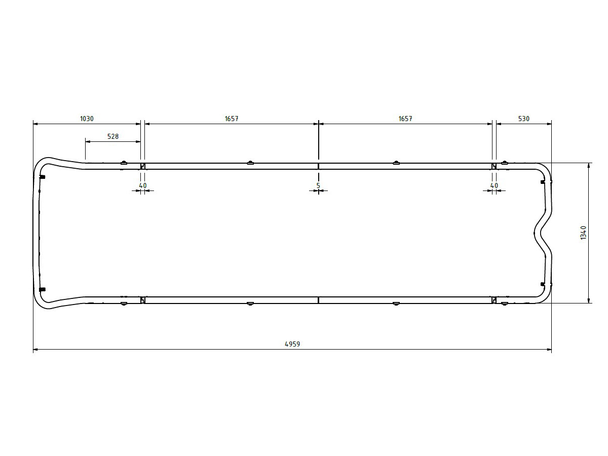 T-RACK MAXI roofbar Mercedes Sprinter Camera L3H2 07- - 3