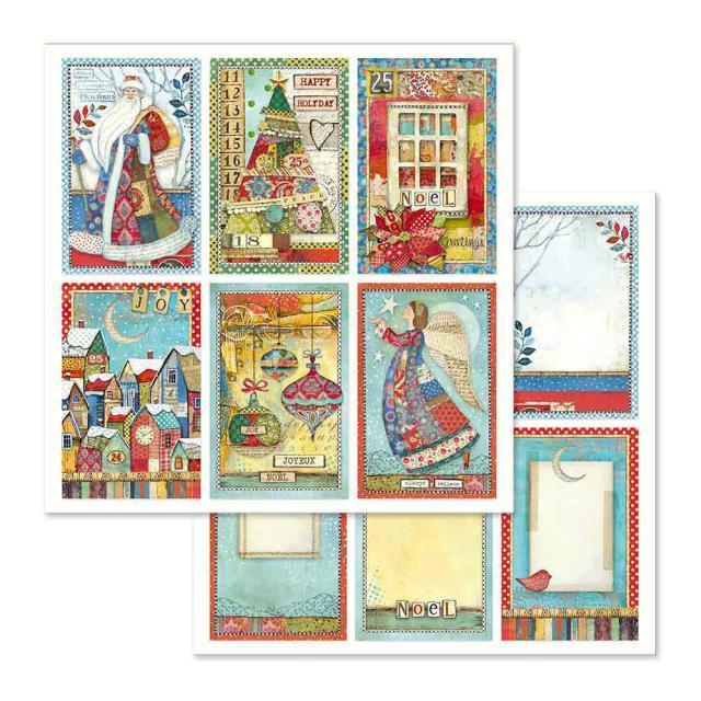 Stamperia  SBB636 Sheet Set Christmas Cards
