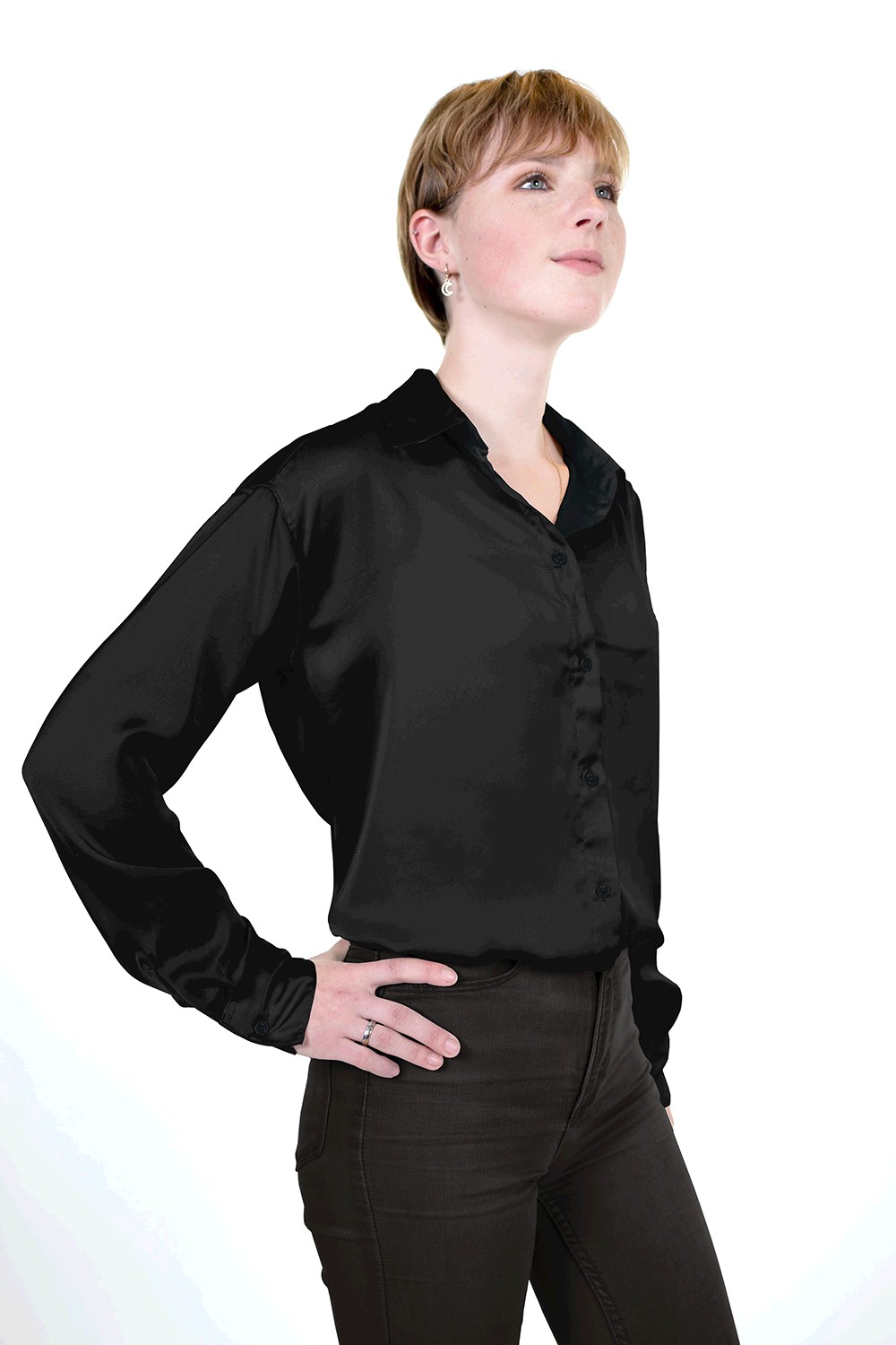 SATIN/FODER - BLACK - 3