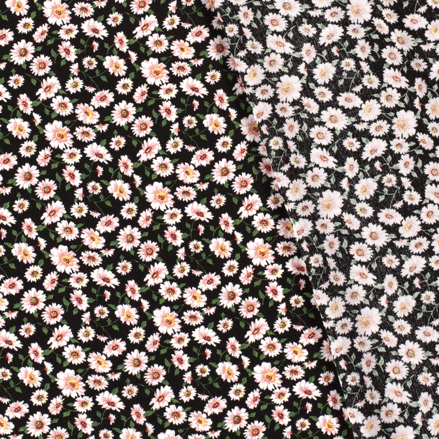 CREPE VISCOSE -  FLORALS BLACK - 3
