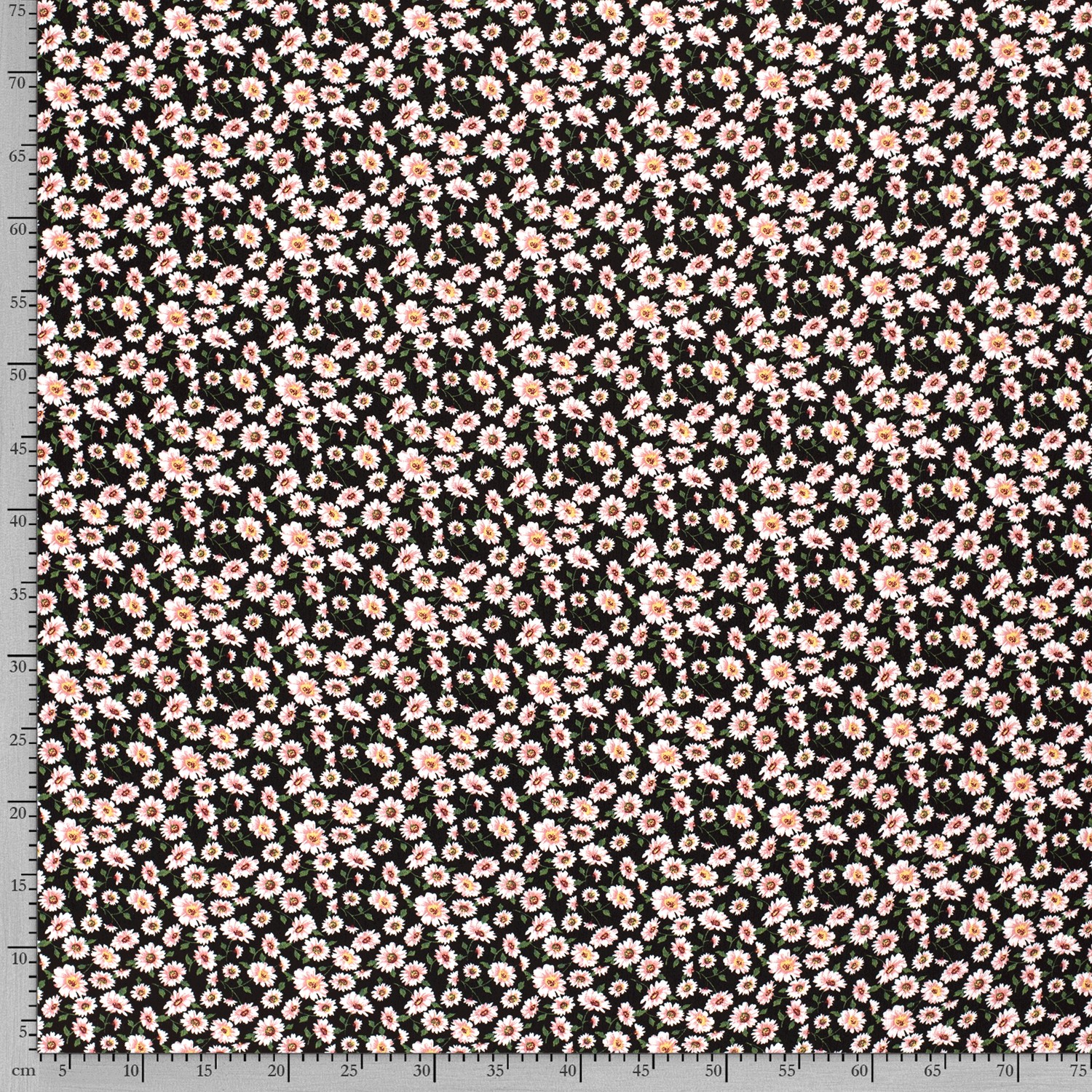 CREPE VISCOSE -  FLORALS BLACK - 4