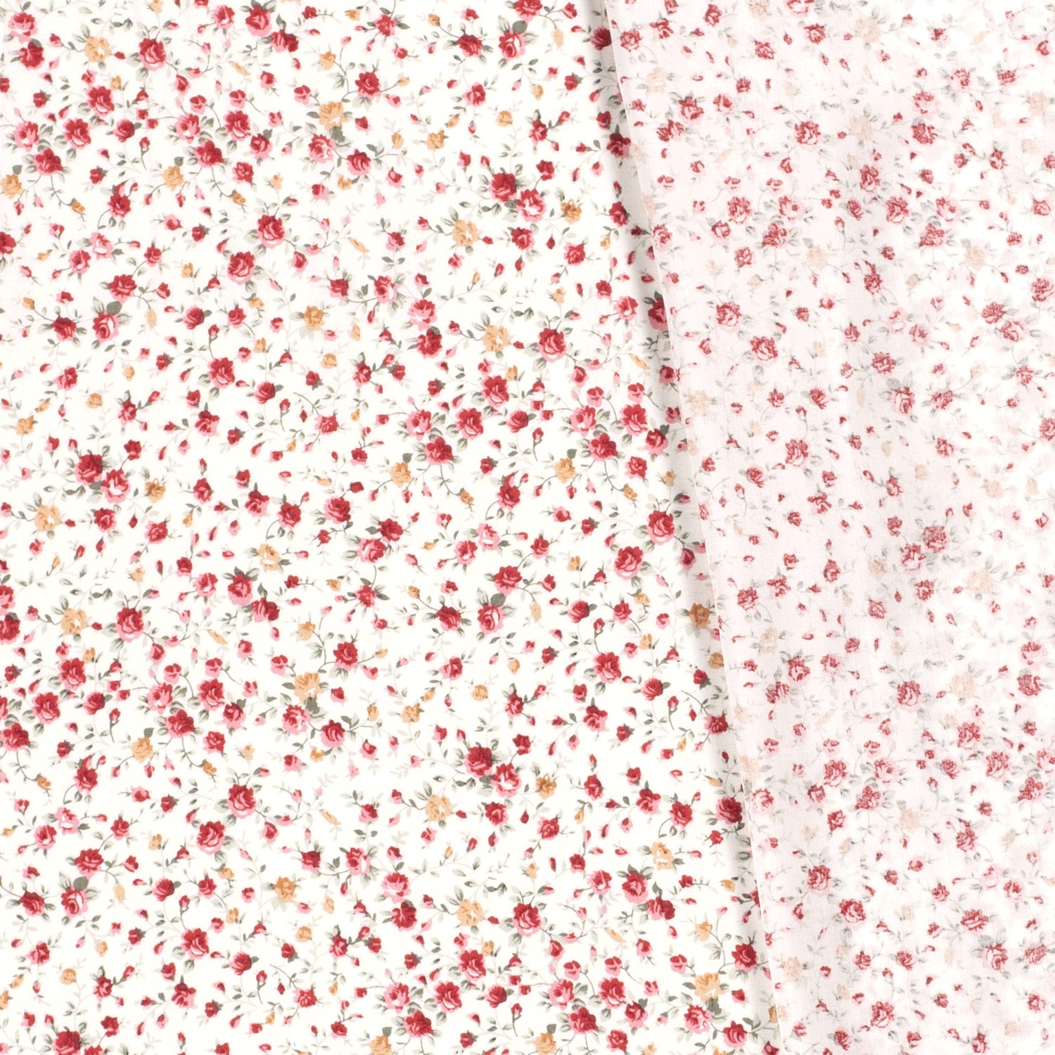 VISCOSE -  MINI FLOWER WHITE - 3