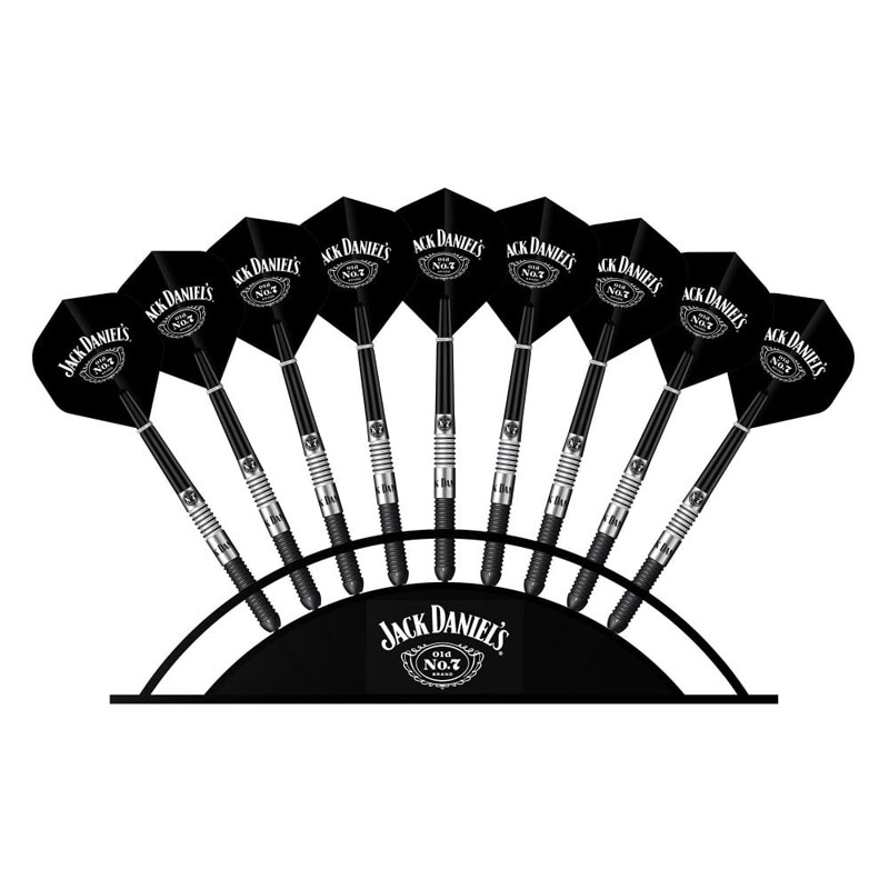Jack Daniels Darts Display holds 9 Darts