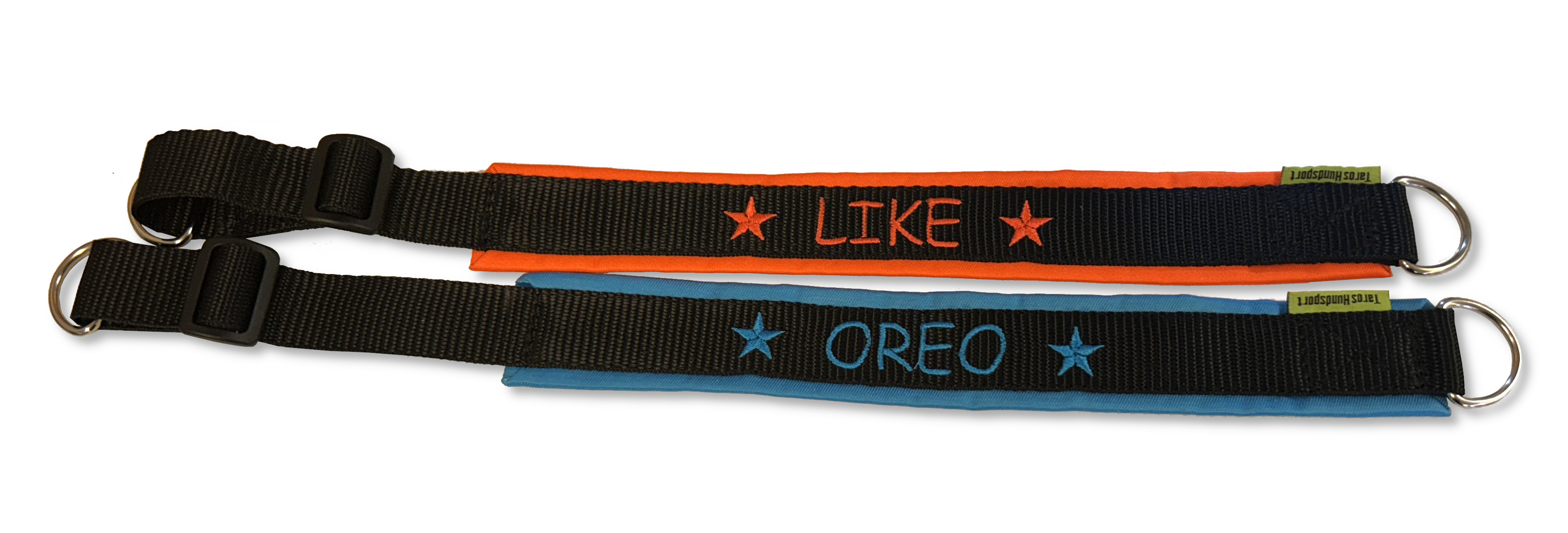 Broderat agilityhalsband med tygfoder - 2