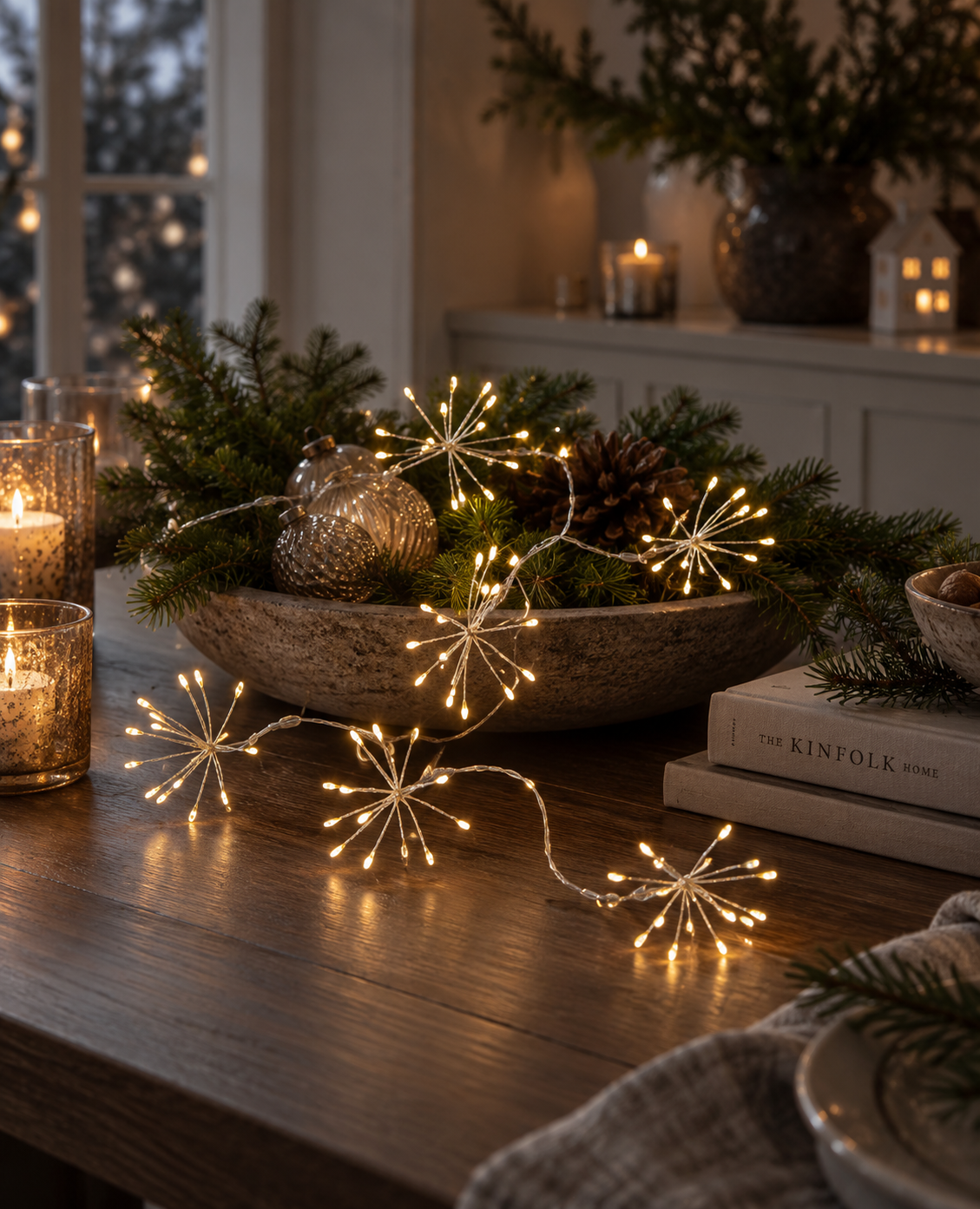 Flower string lights - 210 cm - Outdoor/Indoor - Battery-powered