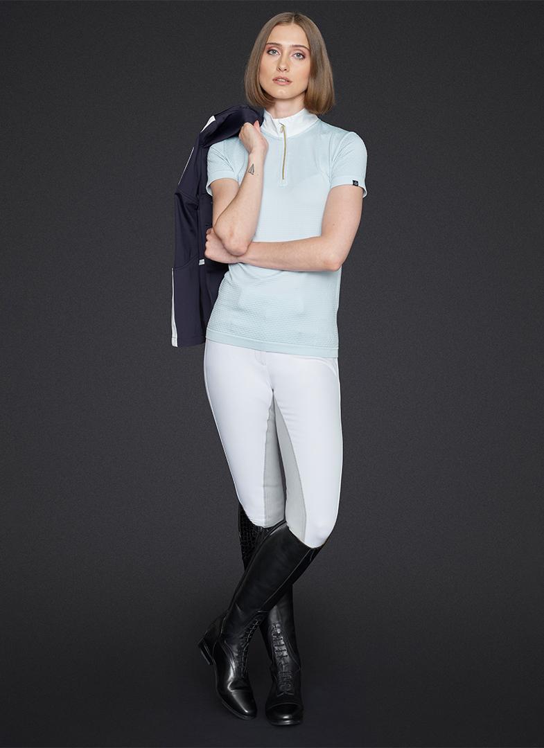 Mountain Horse - Honey Competition Top - Light Blue - stretch