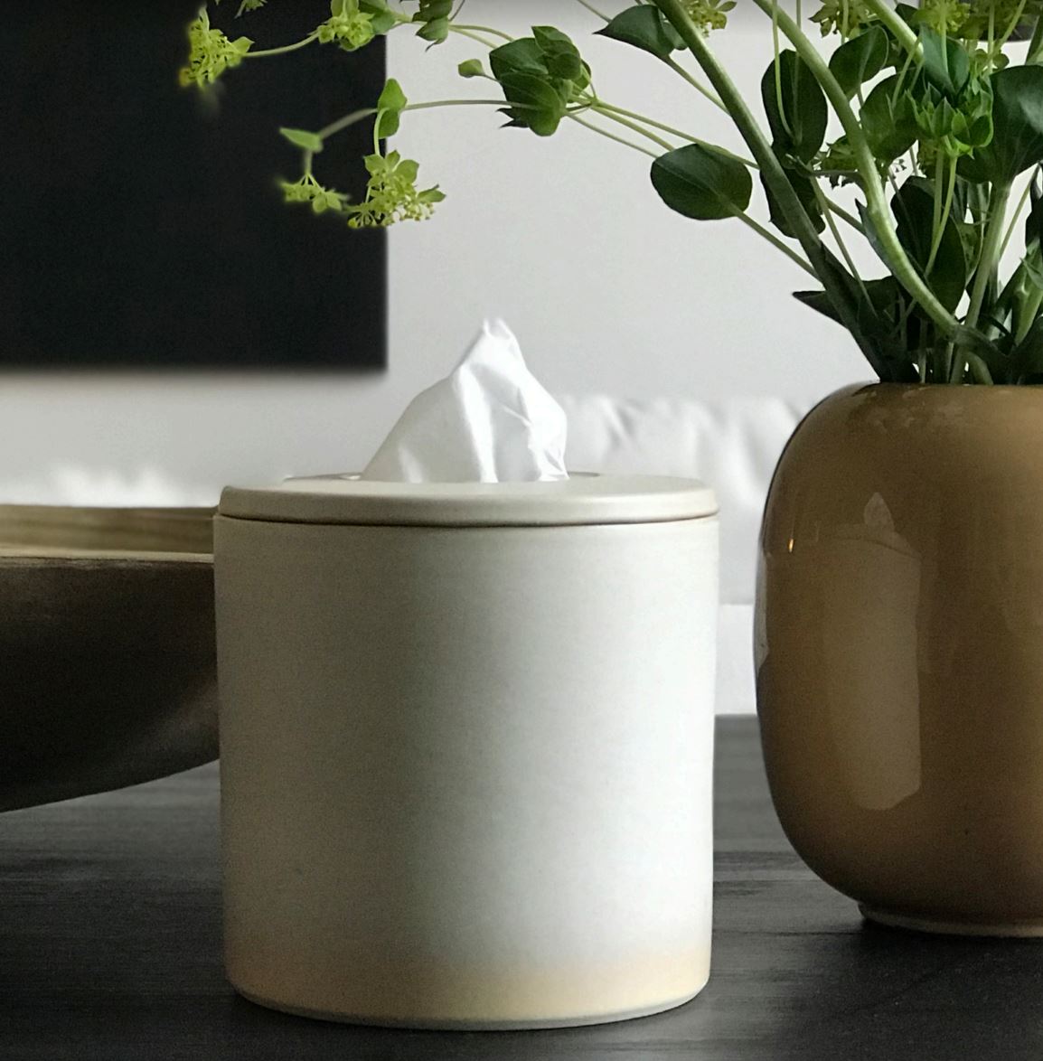 Pop up tissue keramik . nässdukshållare 