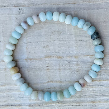 Armband 6mm Amazonit - Oval