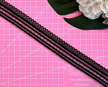 Black beautiful Decorative elastic - 28mm