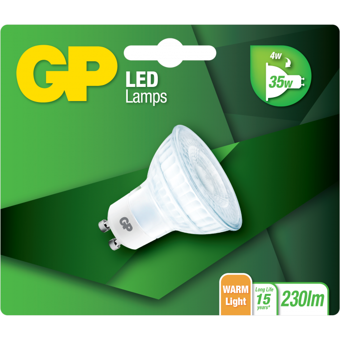 080169-LDCE1 GP Led Twist GU10 Glass 4.0W-35W