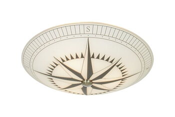 KOMPASS plafond 42cm, vit/svart/stål - Aneta Lighting