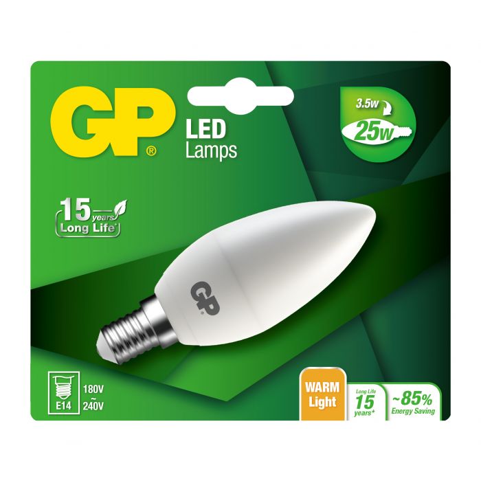 777992-LDCE1 GP Led Candle E14 3.5W-25W