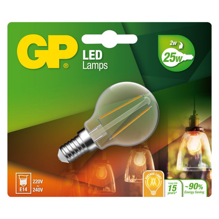 778104-LDCE1 GP Led Filament MGLOBE E14 2.0W-25W