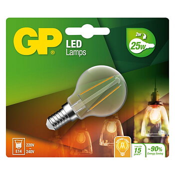 778104-LDCE1 GP Led Filament MGLOBE E14 2.0W-25W