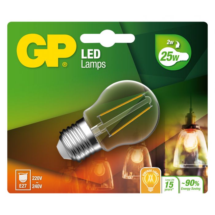 778111-LDCE1 GP Led Filament MGLOBE E27 2.0W-25W