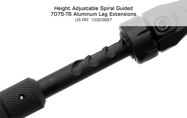 UTG PRO® TBNR® BIPOD, 7"-9" CENTER HEIGHT, PICATINNY - 6