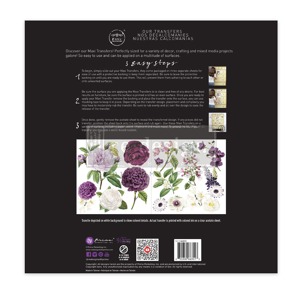Transfer Majestic Blooms  - 3
