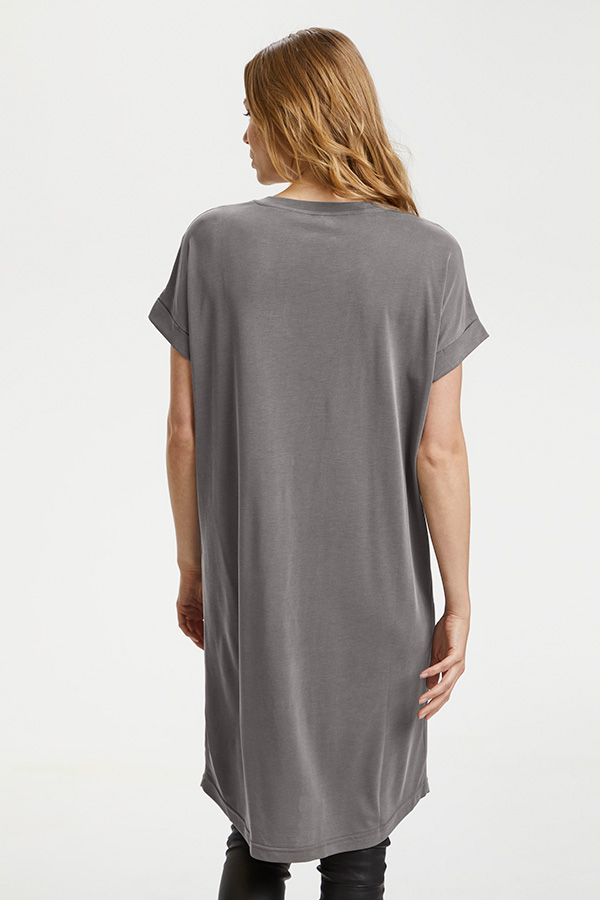 Culture - Kajsa T-shirt Dress Blackened Pearl - 7