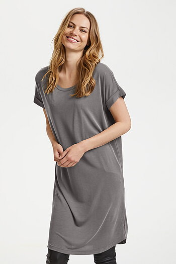 Culture - Kajsa T-shirt Dress Blackened Pearl