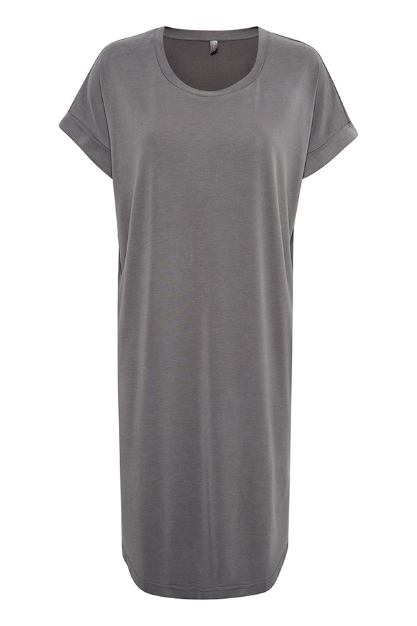 Culture - Kajsa T-shirt Dress Blackened Pearl - 4