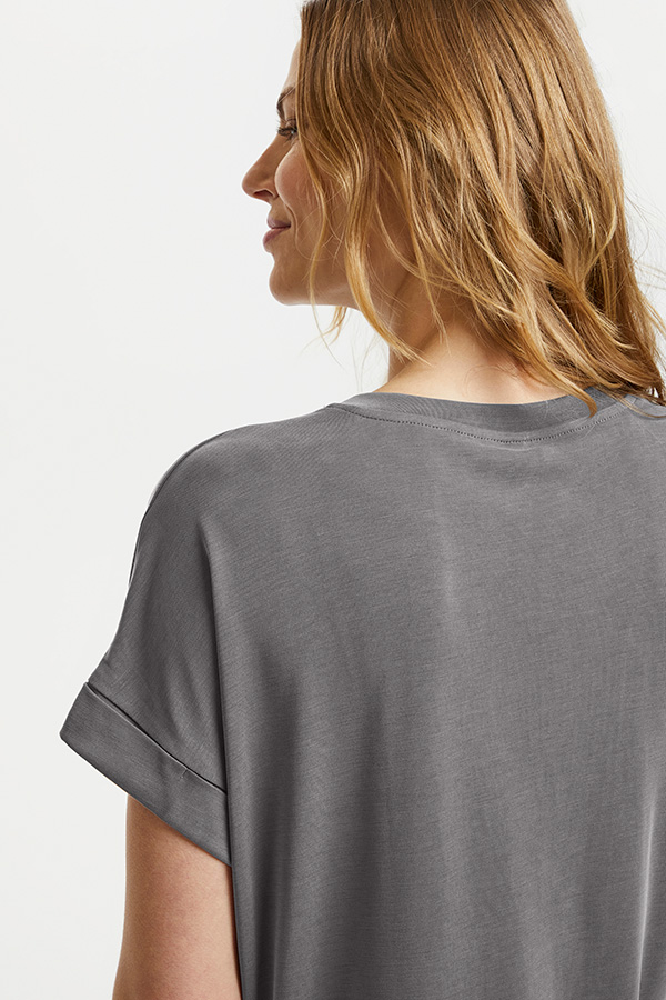 Culture - Kajsa T-shirt Dress Blackened Pearl - 6