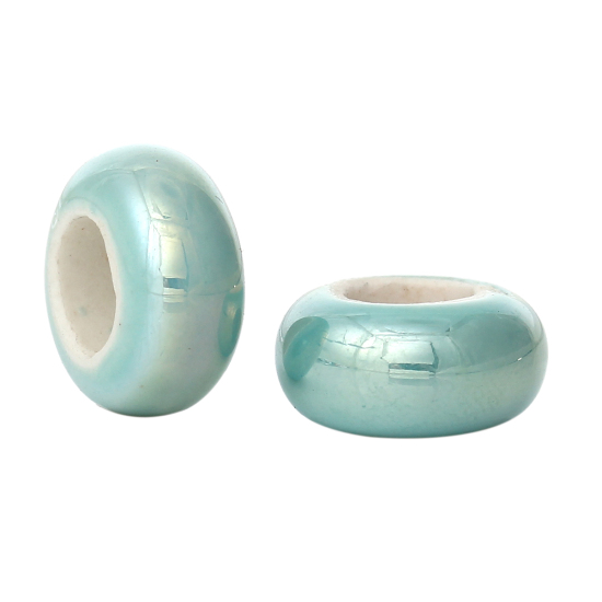 Bead / pendant-Ceramic  Seagreen  AB - 2